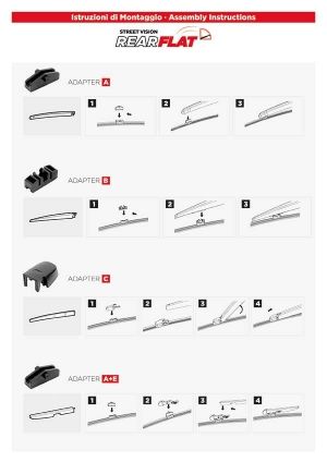 Assembly instructions RearFlat wiper blades