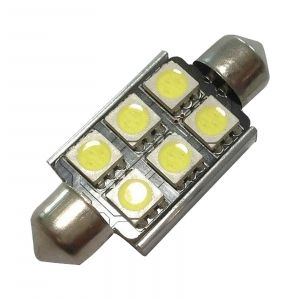 DQP Lampade Siluro a 6 Led SMD Canbus 12V 16X36mm (2PCS)