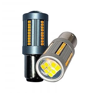 DQP Set Lampade Led P21/5W BAY15D Amber 12V (2PCS)