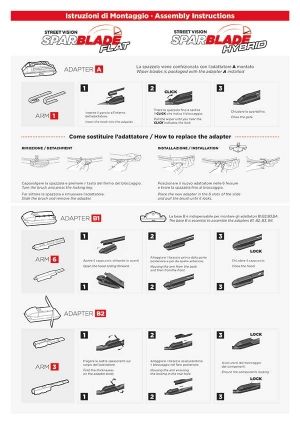 Assembly instructions Flat-Hybrid wiper blades